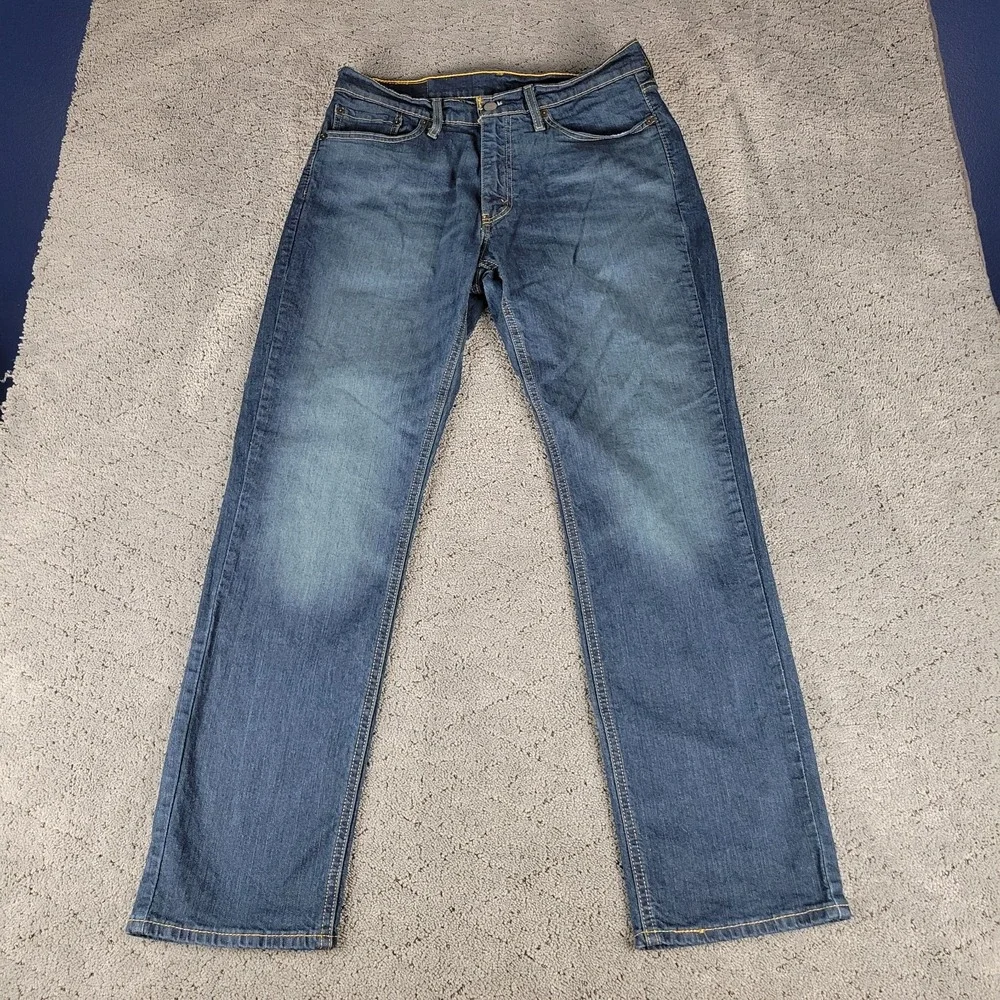 Levis 541 Jeans Mens 33x32 Blue Athletic Fit Tapered Dark Wash Stretch Denim